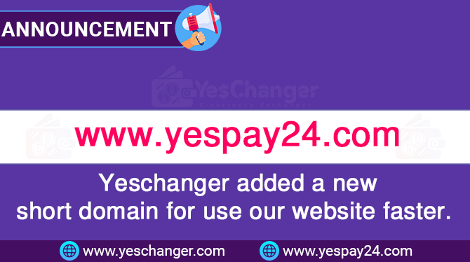 YesChanger's tweet photo. Yeschanger added https://t.co/EDJTwgj2sH short domain for use our website faster. 
https://t.co/aJMMLvp2lc
#Currencyexchange #E_Currency #Exchanger https://t.co/XVDVJ7itLX