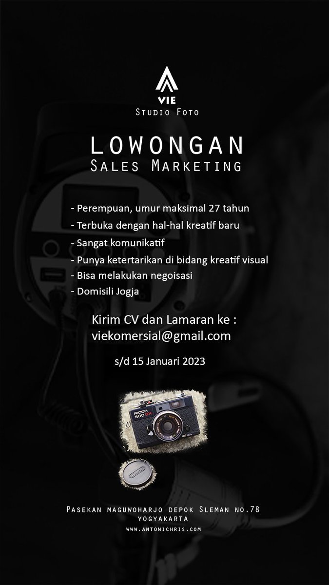 antonichris_2's tweet photo. @worksfess Siapa tau ada yang dimisili #jogja https://t.co/sUSF9JPndS