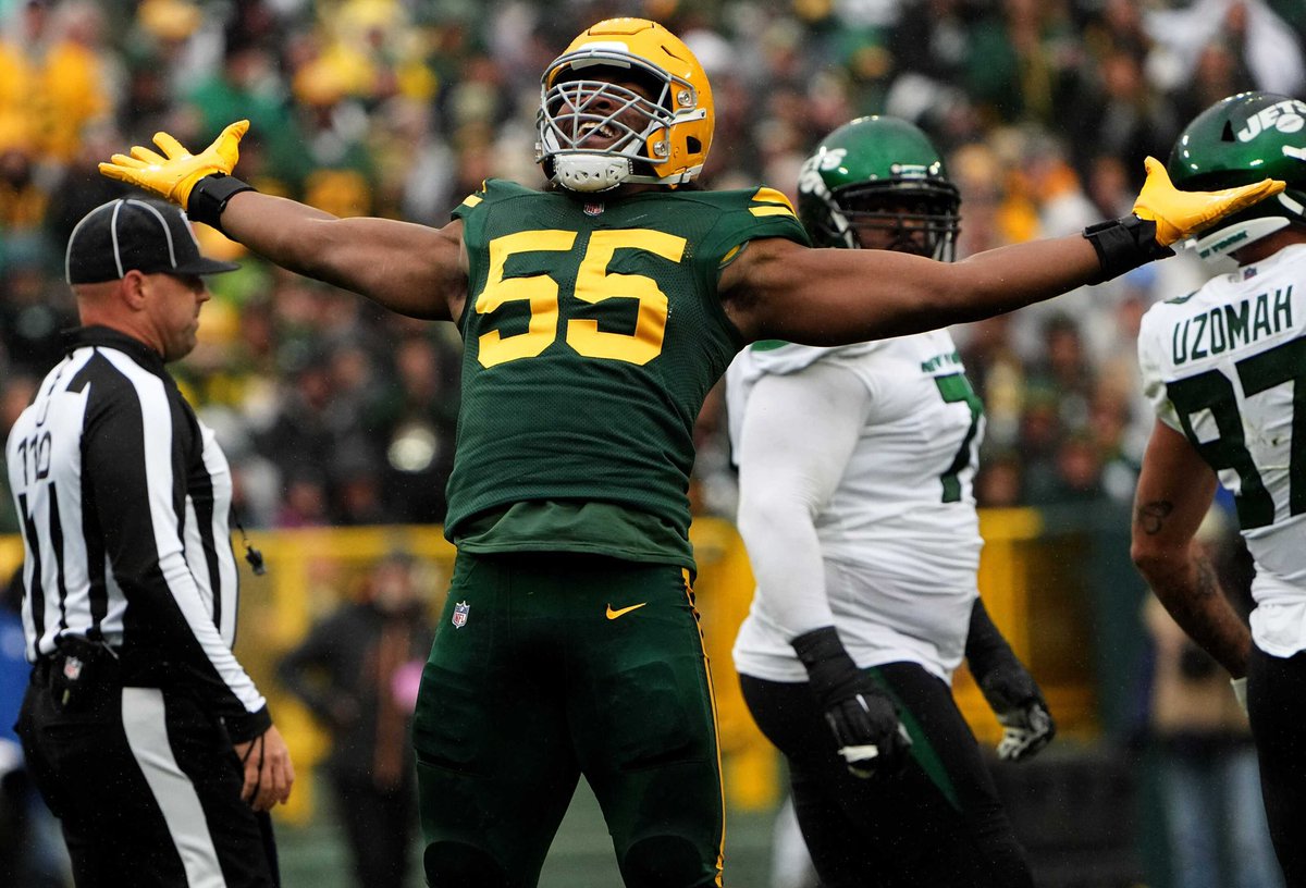 JJ Enagbare had one hell of a rookie season. Not only did he lead all rookies in pass rushing in the NFL, after week 10 he led the Packers in getting after the QB. Enagbare ends his rookie season with 30 TOT, 3 sacks, and 5 TFL.