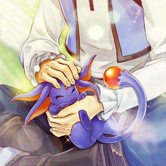 ACrystalHero's tweet photo. @MidnightsMusume "Alright, here it goes!"

Johan reaches into his pocket, pulling out a large ruby, then begins to focus its power.

"Come out and join us, Ruby Carbuncle!"

The stone glows with a red light, and from the light emerges a catlike creature that settles in his lap. https://t.co/IxRFMxJAvx