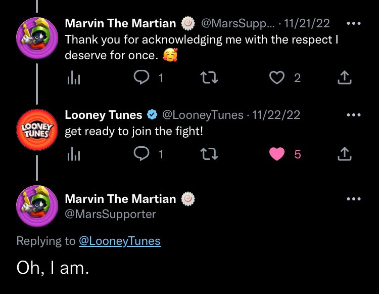 MarsSupporter's tweet photo. Reminder that I’ve been officially deemed the real Marvin account. 

Checkmate, Earthlings. 👍 https://t.co/5S4KkizDOX