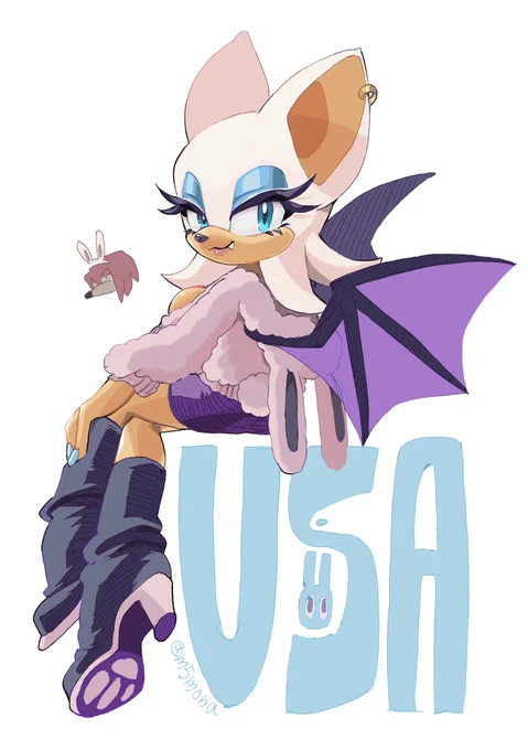 USA#MNイラスト #RougeTheBat 