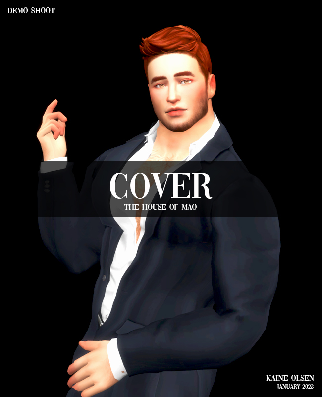 PtyMAO's tweet photo. COVER - Demo Shoot - by The House of MAO. I am back working with poses and here is the first demo for "FASHION COVER" photo shoot. Test #2. Model: Kaine Olsen. #PtyMAO #Sims4 #TS4 #Poses #Shoot2 https://t.co/0Q3Re9YoSP