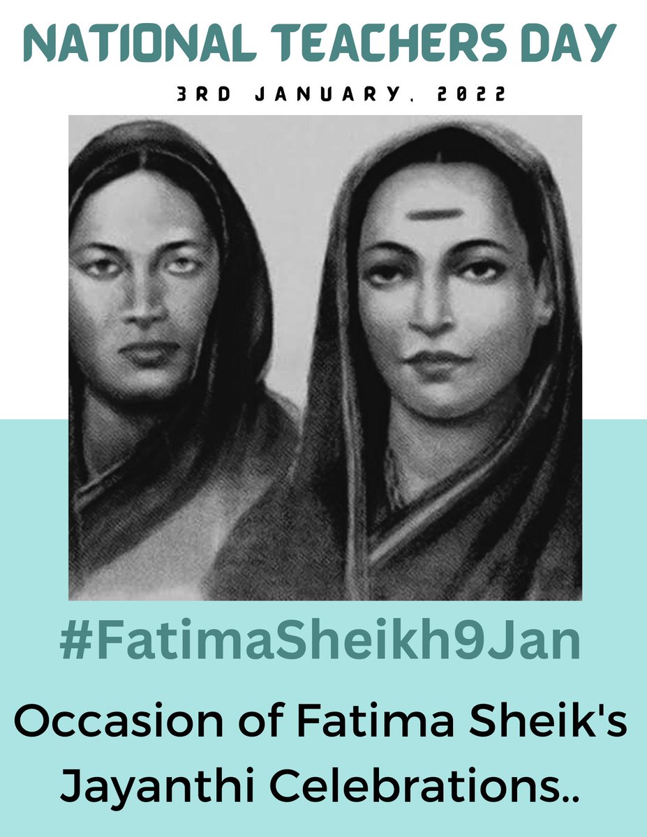 Fatima Sheik's Jayanthi Celebrations
#FatimaSheikh9Jan 
#SavithriBhaiPhule
#nationalteachersday3jan 
#DignifiedIndia