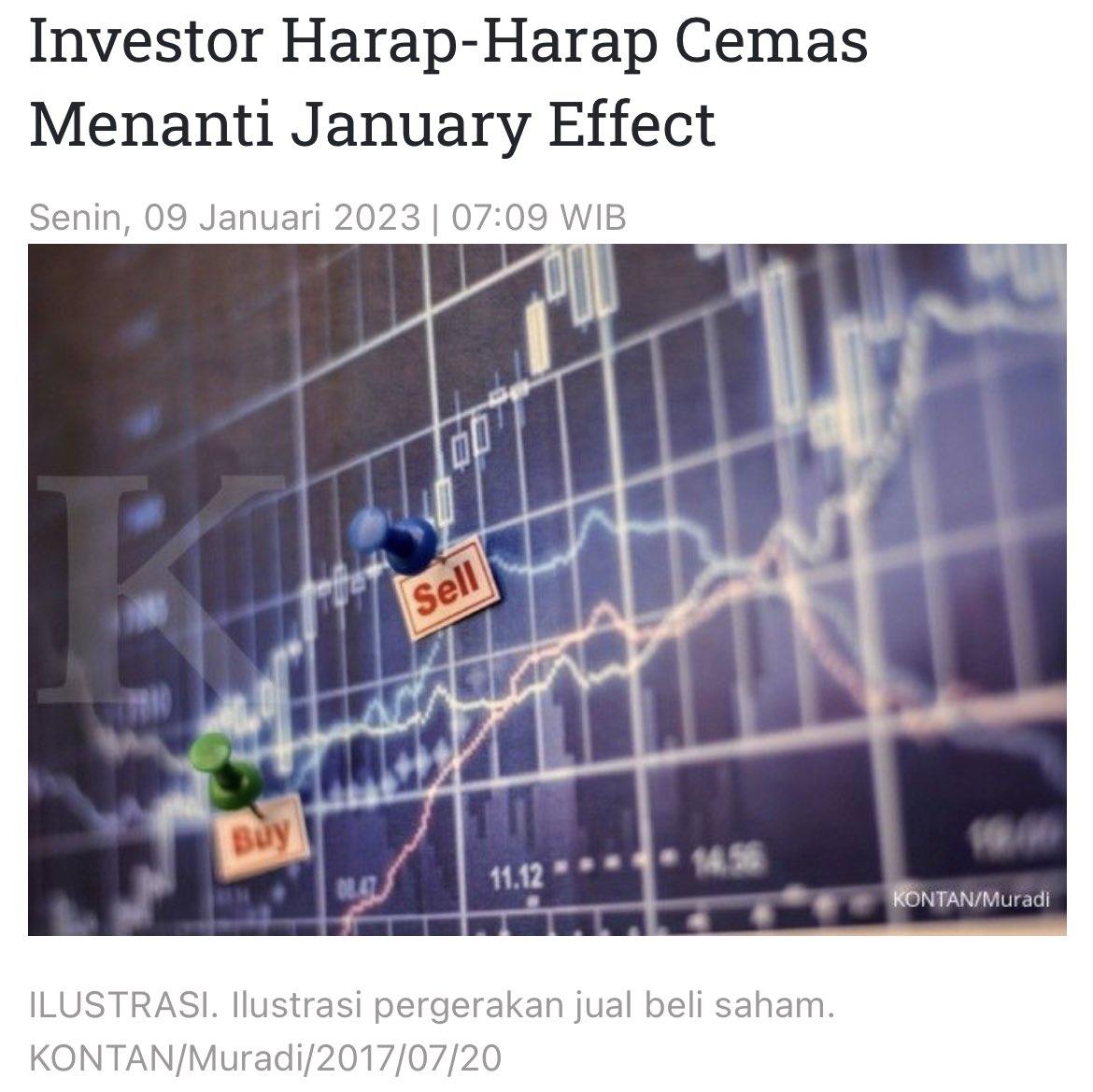 Rudiyanto on Twitter "Kontan 9 Januari 2023 menjadikan January Effect