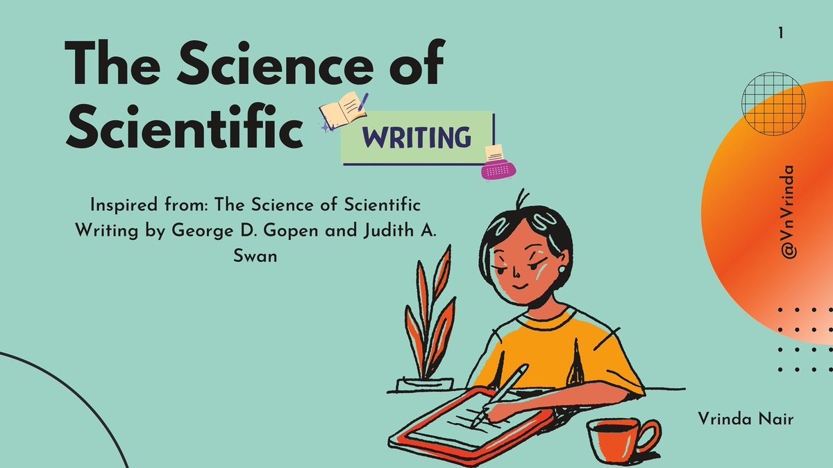 VnVrinda's tweet photo. The science of scientific writing.

A 🧵

@OpenAcademics @ThePhDPlace #AcademicTwitter #SciComm https://t.co/qwZn0ViYNL