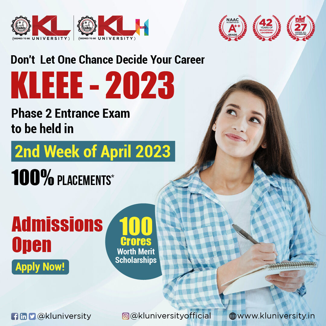 vidyavision_com's tweet photo. KLU UG Courses Admissions are Live Now for Academic Year 2023 Apply Now

Click Here: https://t.co/J7QtJ8lvbQ

#KLU #KLUniversity #University #Admissions #KLUUG #KLU2023 #Vidyavision https://t.co/9N4OYvbNl3