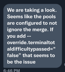 extremehashnet's tweet photo. LOL, its funny that i finally can post this meme... anyone with a little bit of technical understanding will know that they temselves set the merge to happen that early, and ingoring that merge is quite.... interesting and a misconfiguration...  https://t.co/Hpunu2120E https://t.co/X5MFaiaOGL