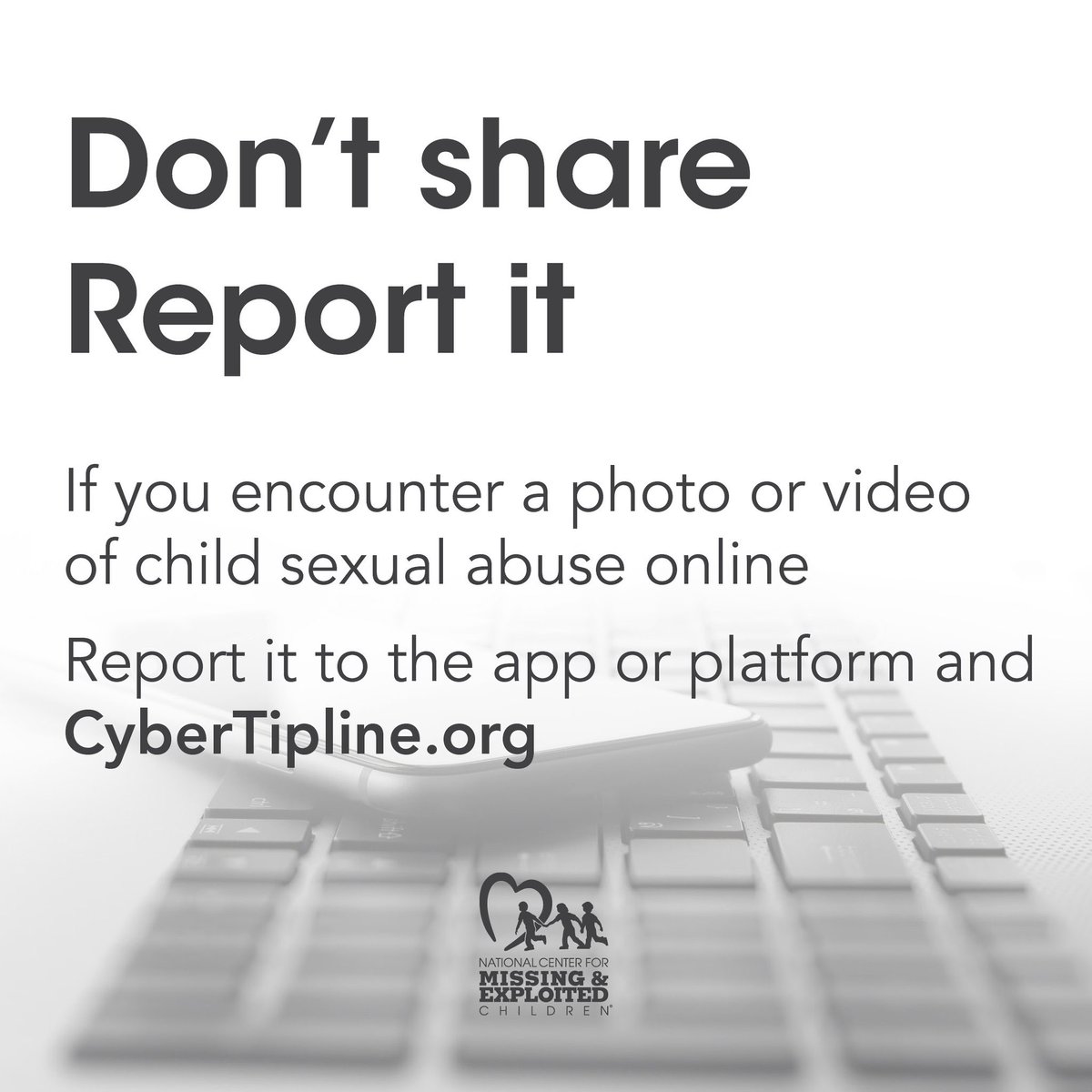 Report it to the platform and to the link below please!
report.cybertip.org