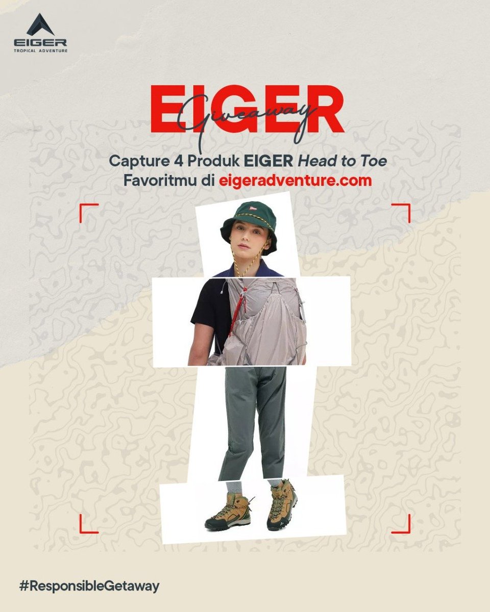 eigeradventure's tweet photo. Dapetin voucher belanja 500ribu untuk 3 orang pemenang!

Caranya :
1. Follow, Like dan Retweet
2. Mention 2 orang teman
3. Capture produk di link https://t.co/a5R0vZsUDe dan kasih alasan kenapa ingin produk tersebut + Hastag #EigerAdventureCom #ResponsibleGetaway

Diundi 20/1/23 https://t.co/LQKhWsUXRB
