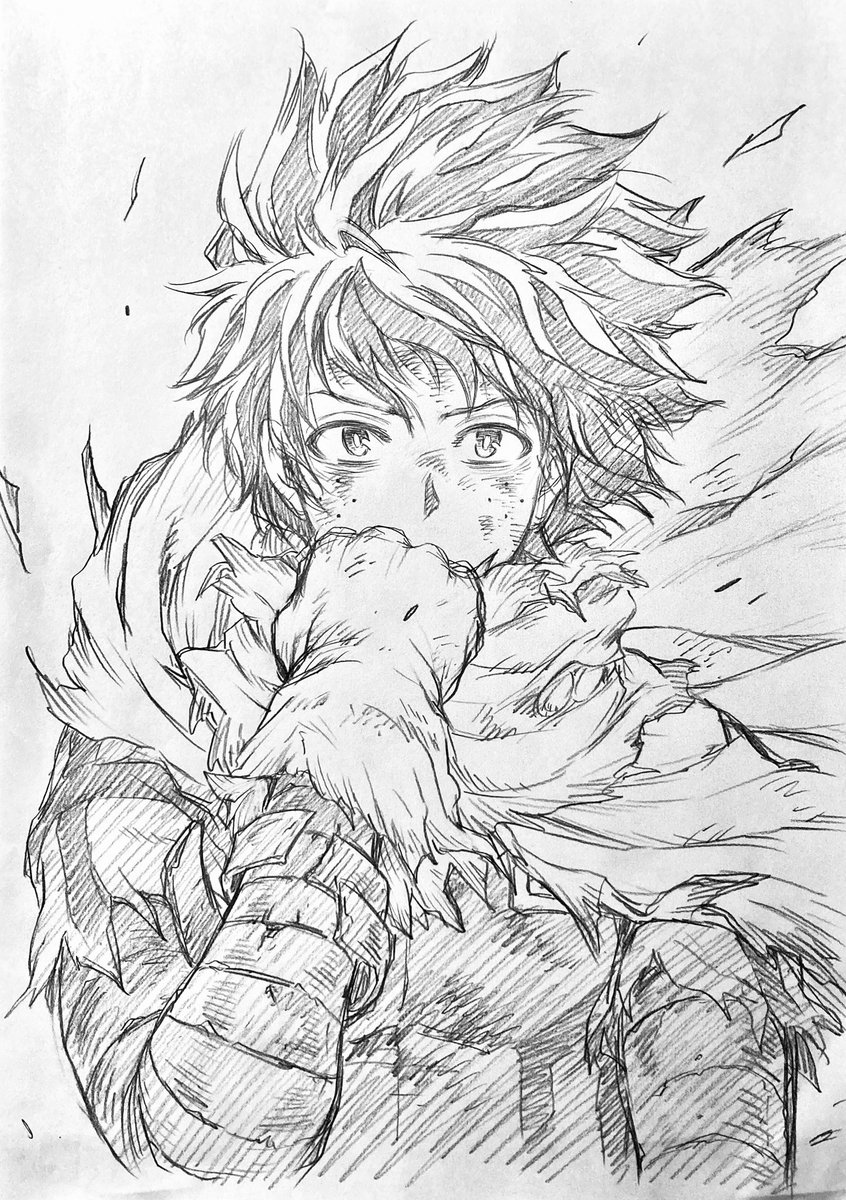 ラフ描き、🥦君 