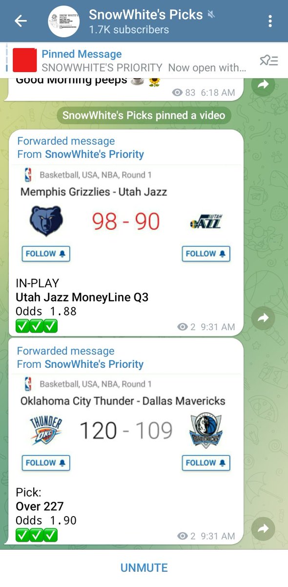 SnowWhitePicks's tweet photo. 9 Win Streak and counting
Join Telegram:
https://t.co/kehcwBQM5W
#FootballPicks #bettingpicks #bettingexpert #gamblingtwitter #bettingtwitter #NBApicks #SportsBettingTips #bettingsports #CBA #CBAPicks #NBA #SportsGambling #TennisPicks #Basketball #NFLPicks #NFL #NHL #NBATwitter https://t.co/wj2ke00gMB