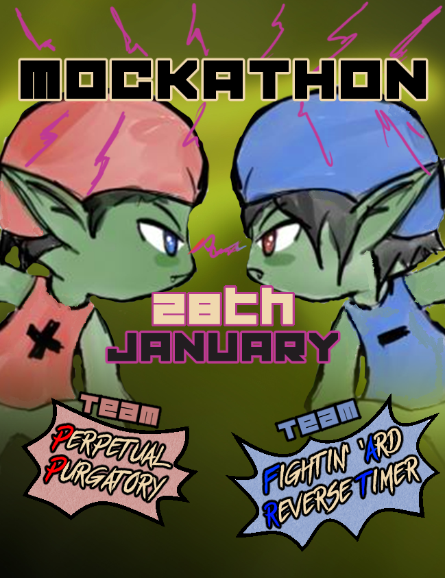 Mitmout's tweet photo. January 28th will be my 1 year Affiliate anniversary! And I will celebrate this with a Mockathon! Which team are you?

Art by me with assets provided by: @/CaptainAligna (Goblins) @/V4RITAS (Poster canvas)

#vtuber #vtuberen #VtuberUprising https://t.co/pzCPUUWqmf