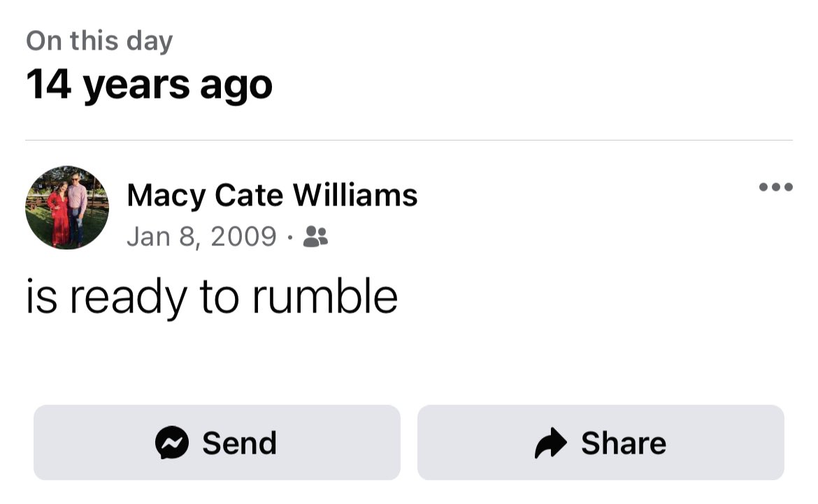 macycwilliams's tweet photo. Wtf is wrong with me. Facebook Memories humbles me again https://t.co/lgco9aep0p