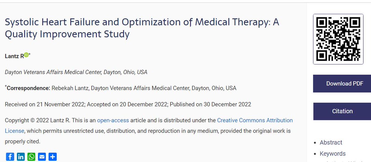 seriescardio's tweet photo. Systolic Heart Failure and Optimization of Medical Therapy: A Quality Improvement Study
#heartfailure #Medical #therapy #Cardiology #Research #cardiovascular #heartattack #CardioTwitter #Medicare #Congestion #seriesscience #JSCR
Read the complete article: https://t.co/uA1aFHrlh5 https://t.co/xd0LN7BoSr