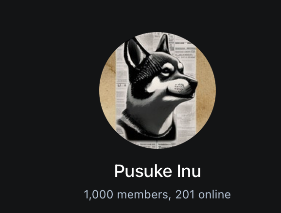🚨Breaking News🚨

We Have Officially Reached 1000 Members On Telegram in Just Two Days! So Happy You Are All Apart Of This Journey With Me🐕! 

$PUSUKE