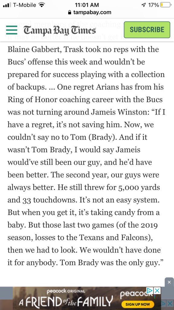 D1Scottie's tweet photo. @jameis1of1 forward this to the Winston family straight from Arians mouth. Come back home to Tampa. https://t.co/S1A798Gg6Y