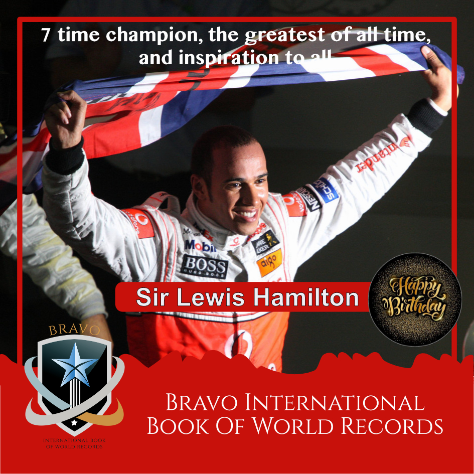 RecordsBravo's tweet photo. Happy birthday to the 7 time champion Sir Lewis Hamilton, the greatest of all time, and inspiration to us all.
#Lewis #WorldRecord #BravoWorldRecord #Hamilton #Champion https://t.co/JU1sAdLX3i