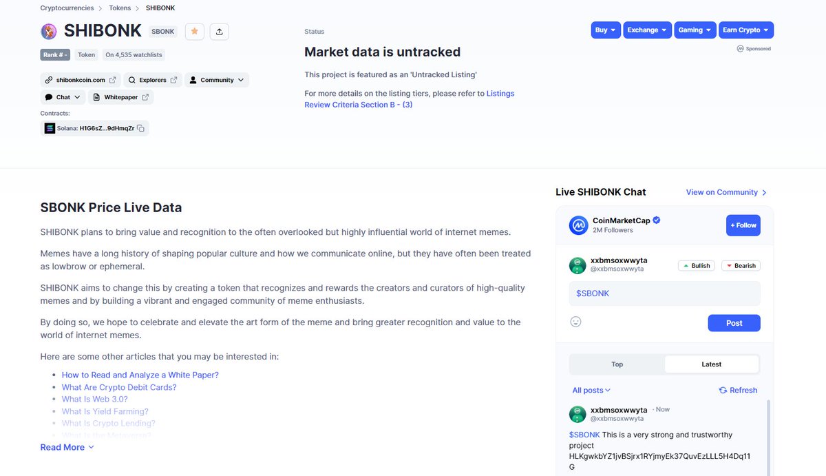 DuynDuy72's tweet photo. @SHIBONKSOL @CoinMarketCap HLKgwkbYZ1jvBSjrx1RYjmyEk37QuvEzLLL5H4Dq11G https://t.co/zqDI1bp8vc