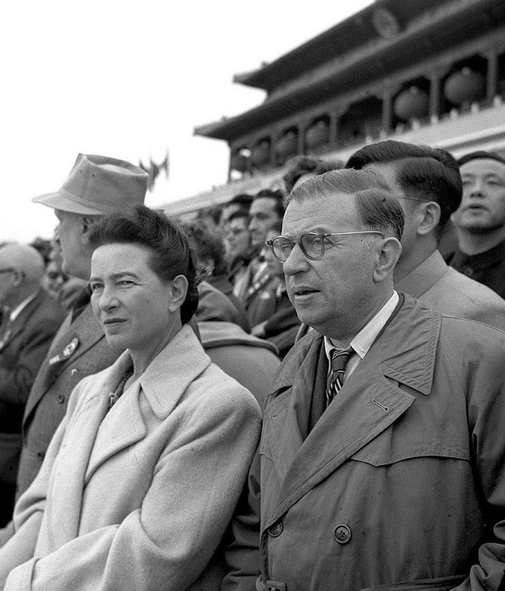 #SimoneDeBeauvoir, #JeanPaulSantre ile birlikte, 1955.