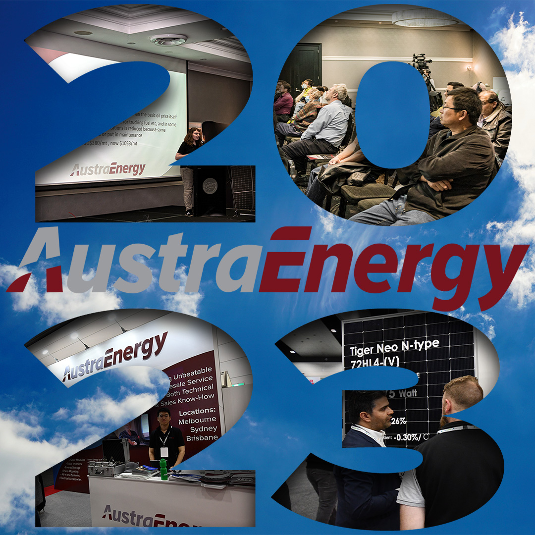 Exciting news! Austra Energy is back open and ready for 2023 with new partnerships, events across Australia, and expanded services and products. Stay tuned for updates and join us for another great year! 
#SolarWholesale #AustralianSolar #2023ready