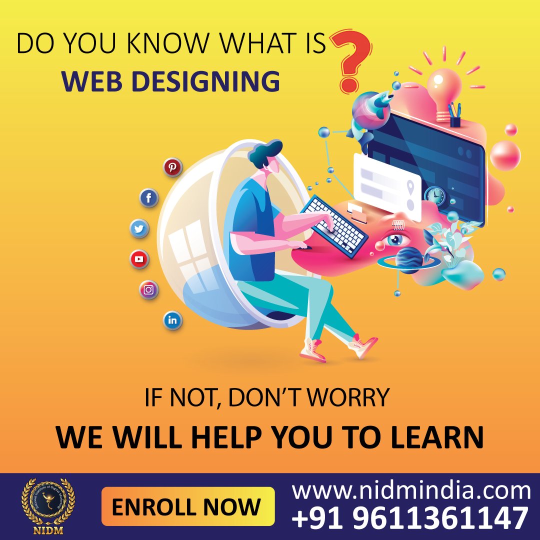 𝐃𝐎 𝐘𝐎𝐔 𝐊𝐍𝐎𝐖 𝐖𝐇𝐀𝐓 𝐈𝐒 𝐖𝐄𝐁 𝐃𝐄𝐒𝐈𝐆𝐍𝐈𝐍𝐆?

#NidmIndia #newyear2023 #follow #digitalmarketing #bangalore #india #Karanataka #bhfyp #pov #carouselpost #monday #socialmediamarketing #postingchallenge #PostViral #mondayvibes #mondaymorning