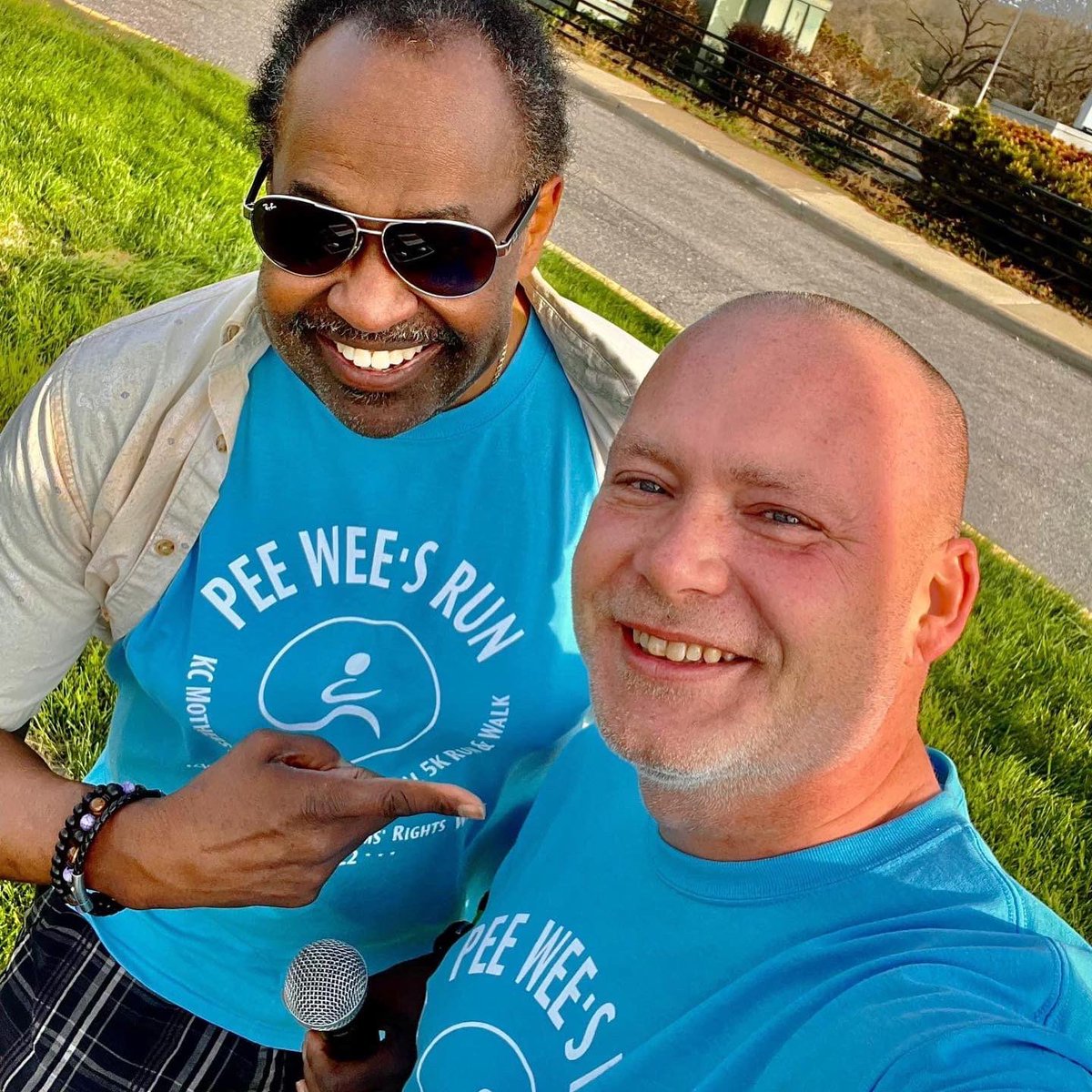 Partyitupentert's tweet photo. What a great morning with my good friend Bryan Busby KMBC and @kc_mic for the 4th Annual Pee Wee’s Run in April!Fantastic organization and glad to be apart of this organization as event DJ and also be a park of the kickoff for Crimes Victims Rights week! #partyitupkc #kmbc https://t.co/pOloPVTPFq
