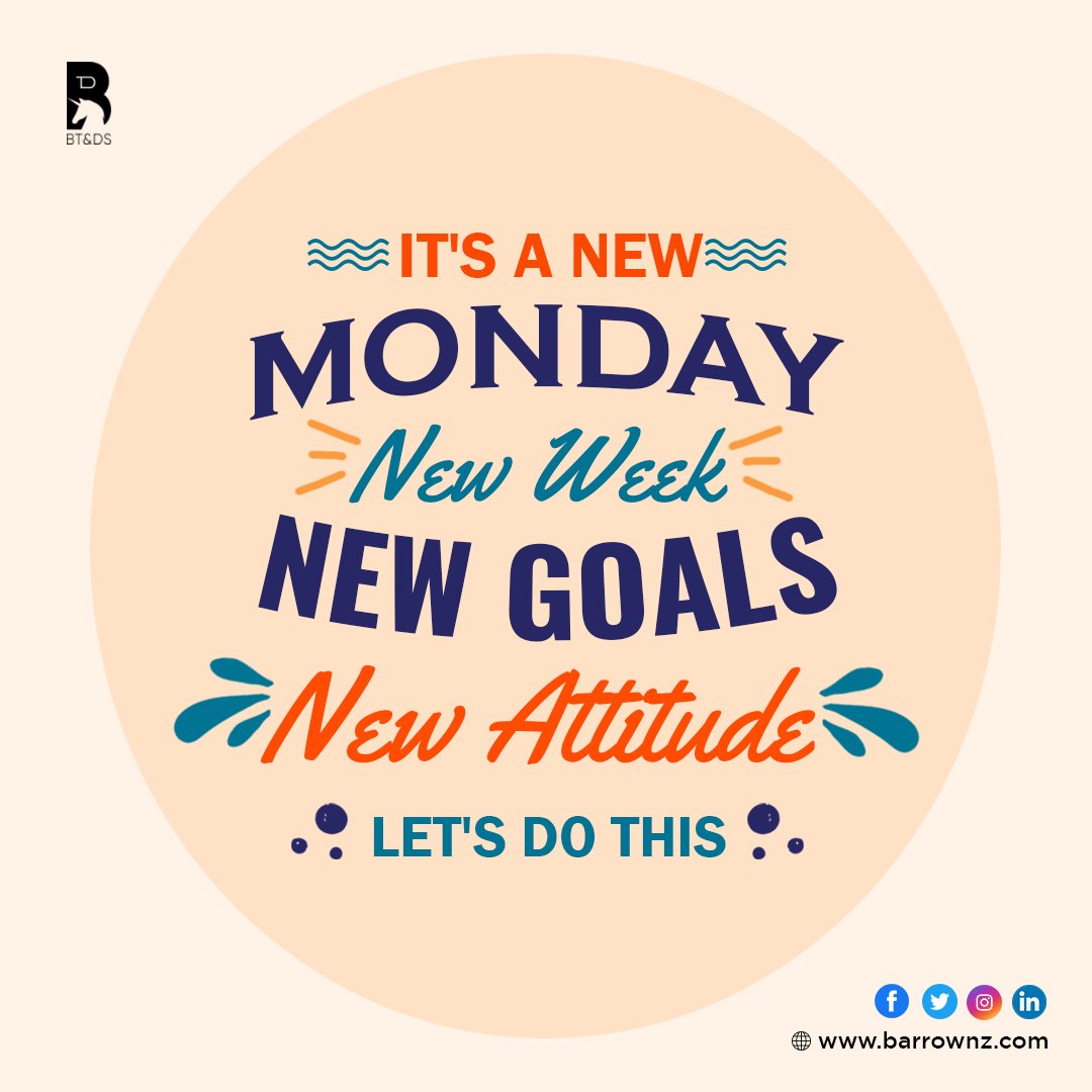 btdspl's tweet photo. IT'S A NEW MONDAY
👉 New Week
👉 New Goals
👉 New Attitude
Let's do this...

#thoughts https://t.co/pvlYTb3eVq