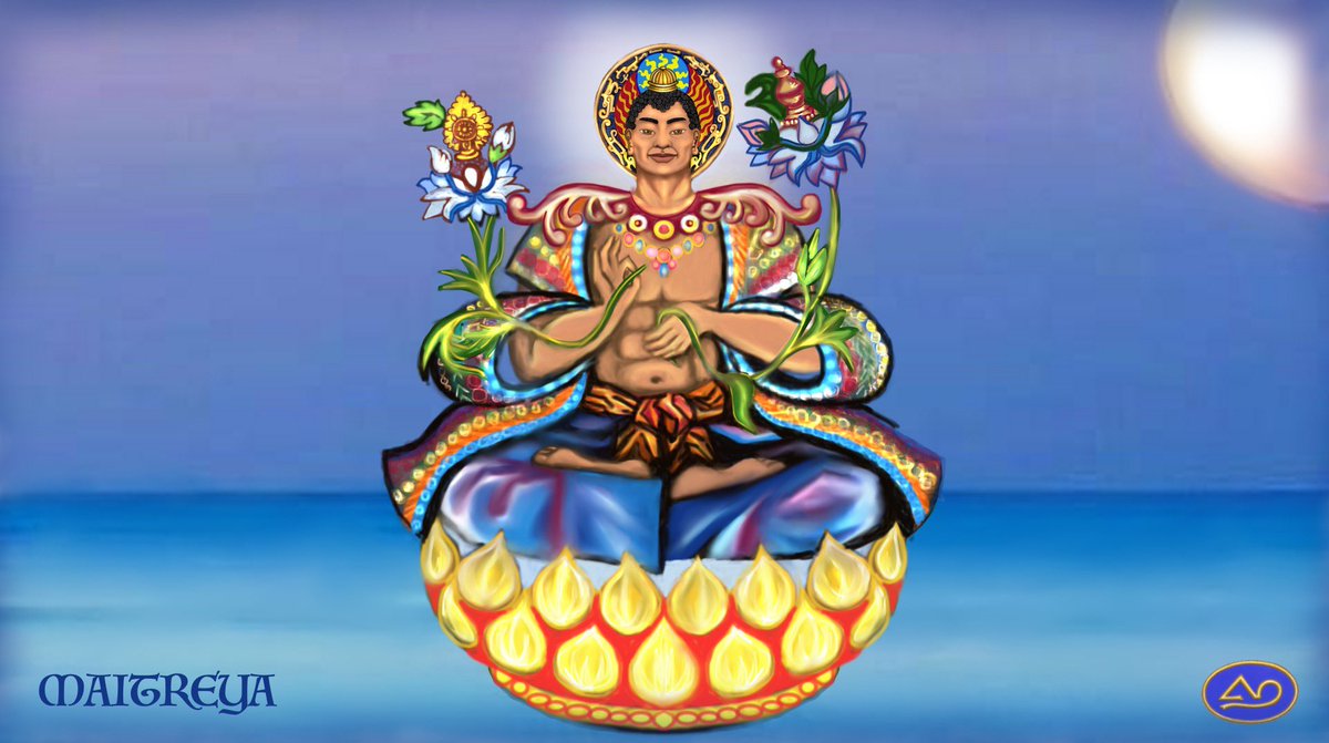 Elia42KA's tweet image. MITOLOGÍAS DEL MUNDO: #DiosesChinos
MAITREYA… Siiii ya lo sabemos, el Budismo no es una Mitología en si, sino una filosofía de vida… pero en cuestiones arquetípicas se pueden tratar todas las divinidades. MAITREYA es considerado “EL QUE HA DE VENIR”.