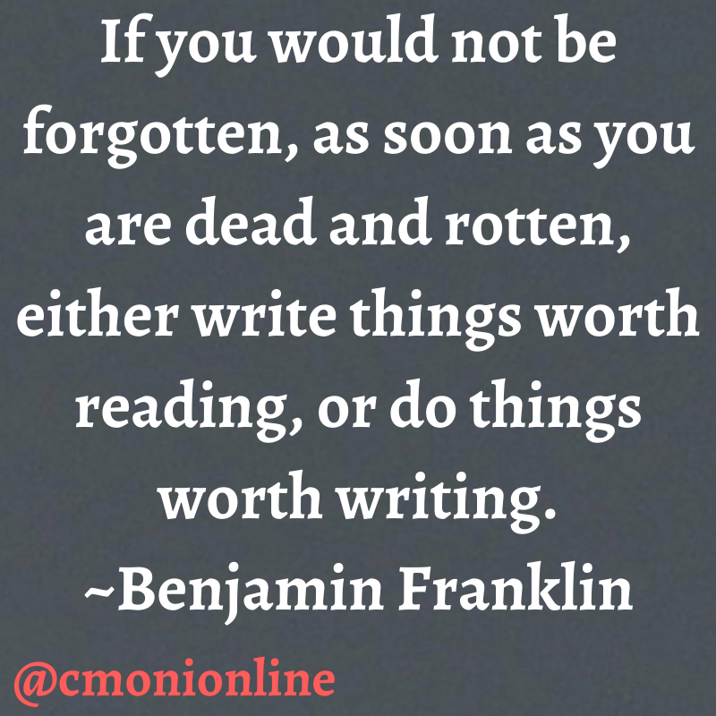 cmonionline's tweet image. #WriteForLife