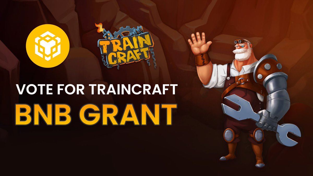 👋 Hey Miners!

Exciting news! 🔥 TrainCraft is going to take part in BNB Grant, the voting will start on January 11th and we need your support 🤝

For now, follow our page on DoraHacks and stay tuned for updates 👍 

FOLLOW TRAINCRAFT - dorahacks.io/buidl/4062

#NFT #P2E #BNB