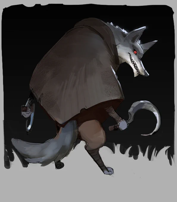 Fanart of the Wolf from Puss in Boots 