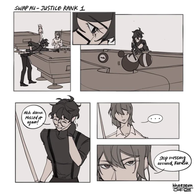 swap au: justice rank one (1/4)
#persona5 #shuake #akeshu #goroakechi 