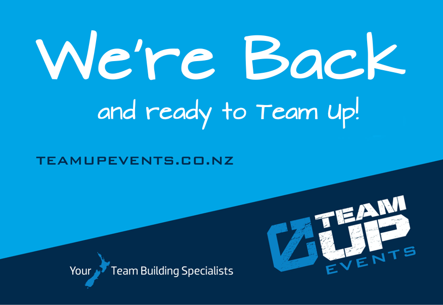 Guess who's back! Back on deck and ready to help your team kick start 2023 in the best possible way! It's time to "Team Up".

#teamup #teamupevents #teambuilding #teambonding #teamtraining #corporateteamevents #teamuptokeepup #teamevents #teamupnz