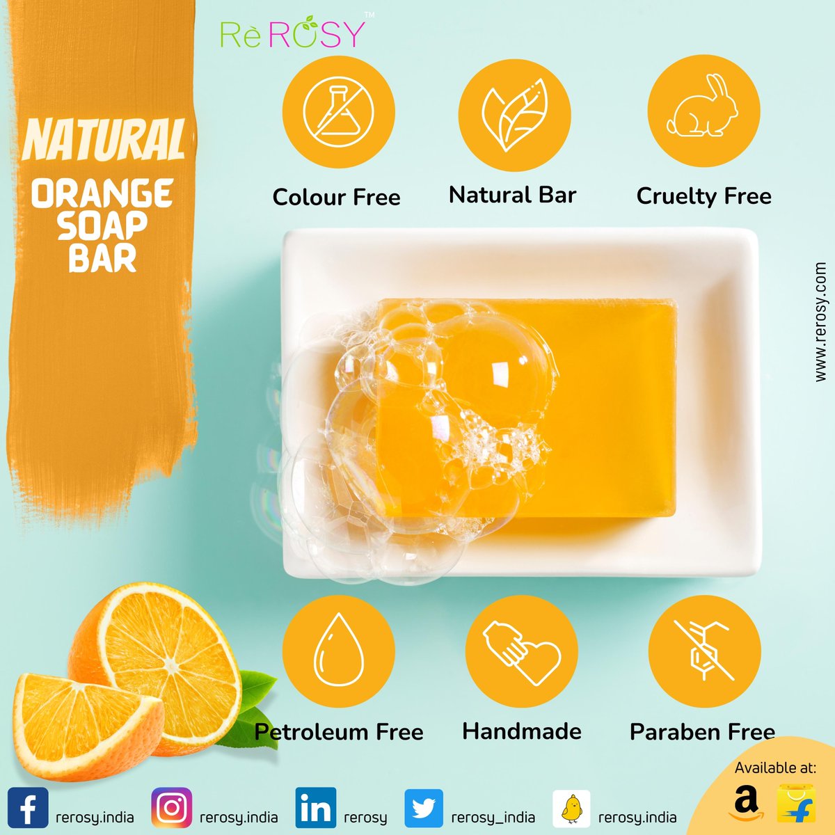 ReRosy_India's tweet image. Hi there, @ReRosy_India orange soap bar! made with natural ingredients &amp;amp; free of artificial fragrances &amp;amp; pigments. Our Handmade Orange Soap Bar is made with orange essential oil, pure coconut oil &amp;amp; orange peel powder for a luxurious lather.
#orangesoap #orangesoapbar #rerosy