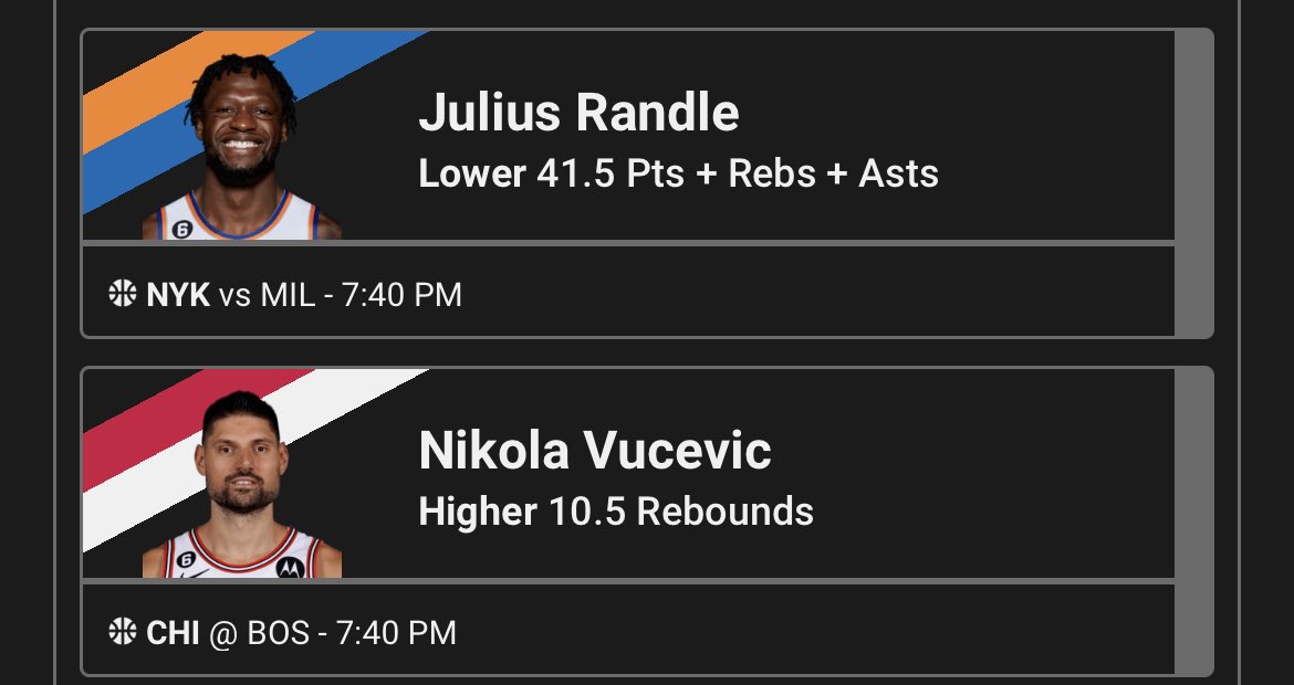 BetsCardi's tweet photo. Great value on these 2 #PrizePicks #UnderdogFantasy #NBA #NFL #GamblingTwitter #fandual https://t.co/mxeRwZUODF
