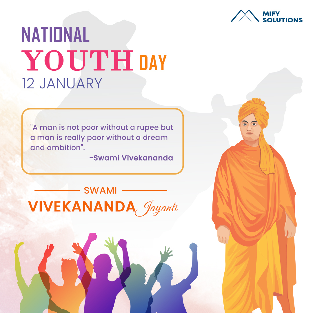 mify_solutions's tweet photo. "A man is not poor without a rupee but a man is really poor without a dream and ambition". On this auspicious day, We wish you happiness and Sucess! 

#swamivivekananda #vivekananda #motivation #motivationalquotes #india #vivekanandaquotes #inspiration#vedanta https://t.co/Jy4odlNQuD