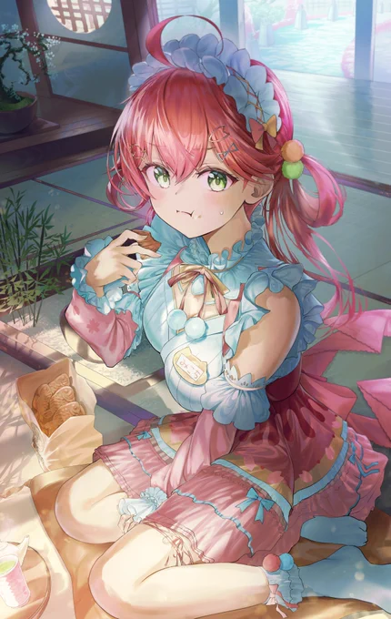 #miko_Art きゅ、休憩時間だにぇ・・・本当だにぇ・・・ 