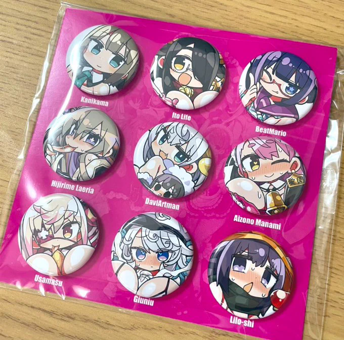 【告知】C101グッズの事後通販が開始しました!アクリルスタンド【受注生産 ~1/31〆】缶バッジ9個セット【数量限定】 