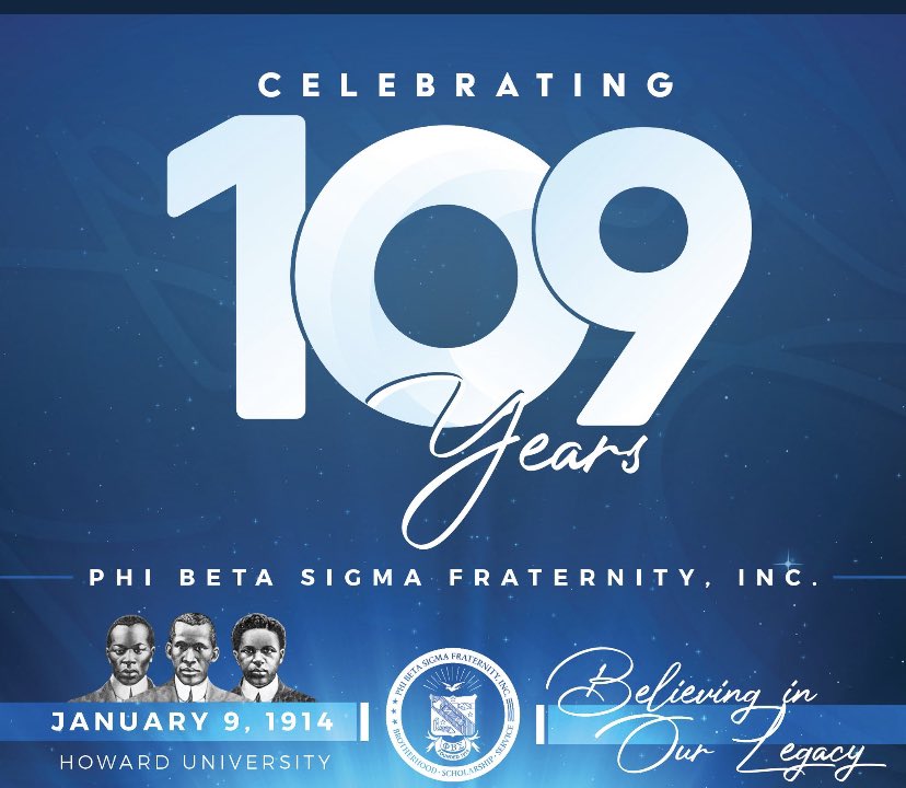 On January 9th, 1914 in Washington DC, the greatest fraternity known to man was founded ! Happy. founders day bros! GOMAB🔵⚪️