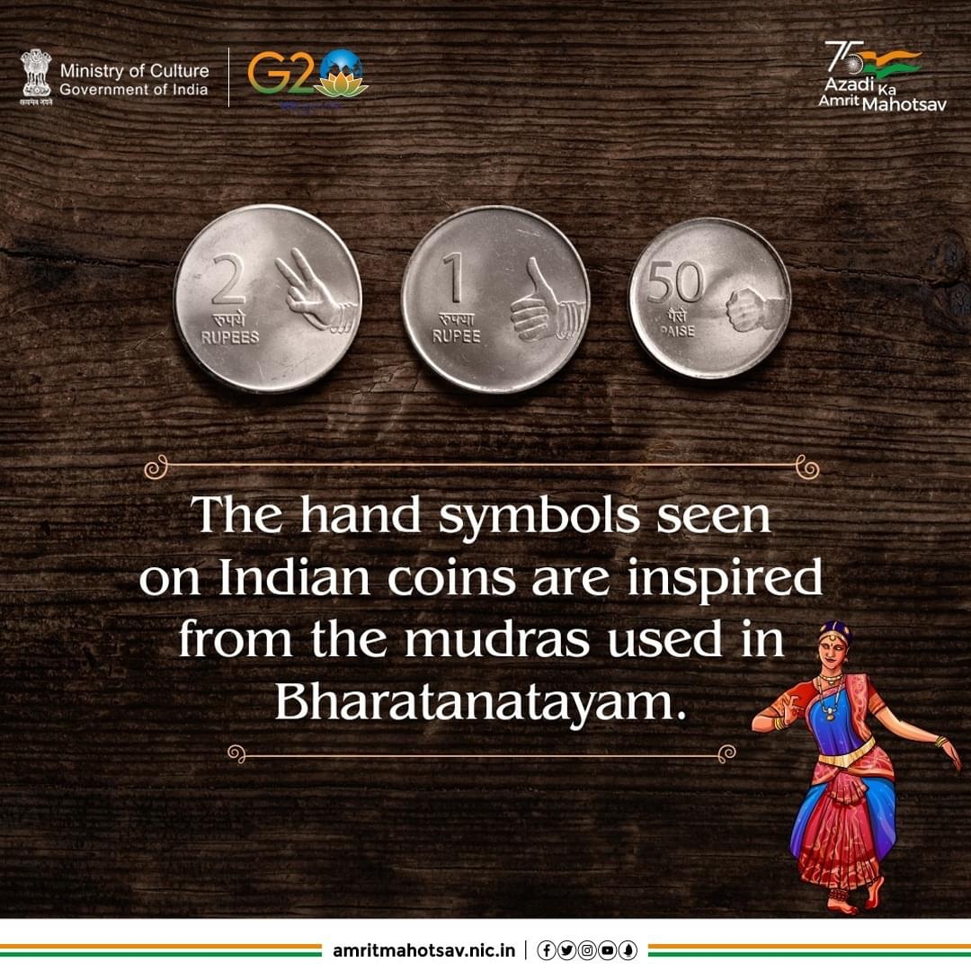 The hand symbols seen on Indian coins are inspired from the mudras used in Bharatanatayam.

Contact us: 
Website: shablasevasansthan.com
Email: shablasevasansthan@gmail.com
Call / WhatsApp: +91-9335045599