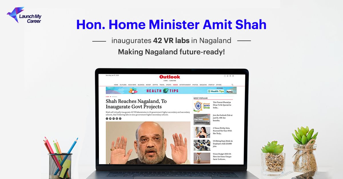 LaunchMyCareers's tweet photo. Honourable Union Home Minister, Amit Shah, virtually inaugurates 42 VR labs in 42 secondary and higher secondary schools of Nagaland as a part of the government's 'Sabko Shiksha, Achchi Shiksha' initiative.

Know more: https://t.co/isMeYAdKUy

#careergoals #launchmycareer https://t.co/WrMvnIZ49P