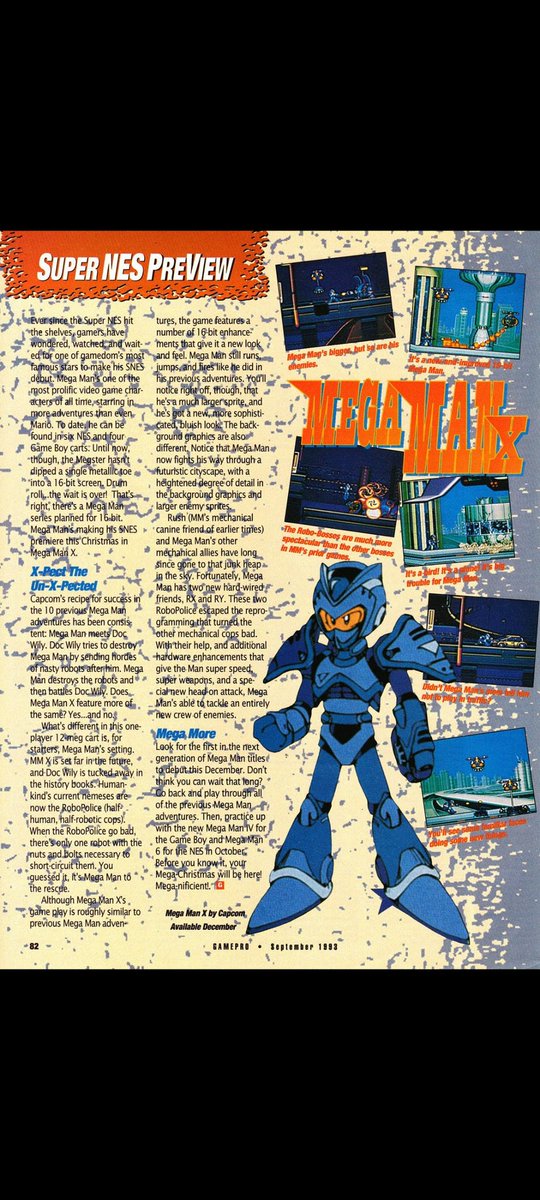 Knowledgebits12's tweet image. Mega Man X was supposed to be edgier, but you know #MegaMan #Nintendo #SNES #retrogames #RETROGAMING #RetroGame #game #games