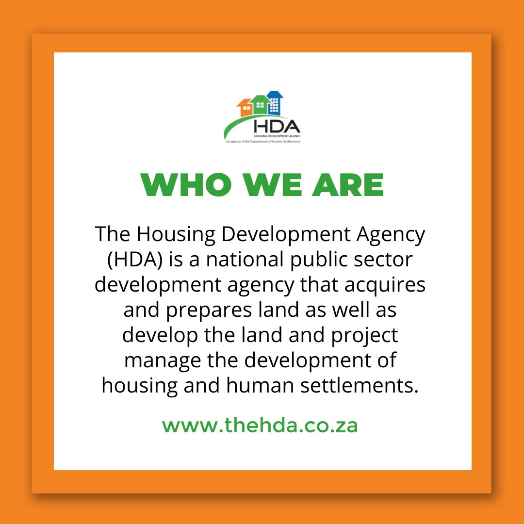 Housing Development Agency (HDA) on Twitter "The Housing Development