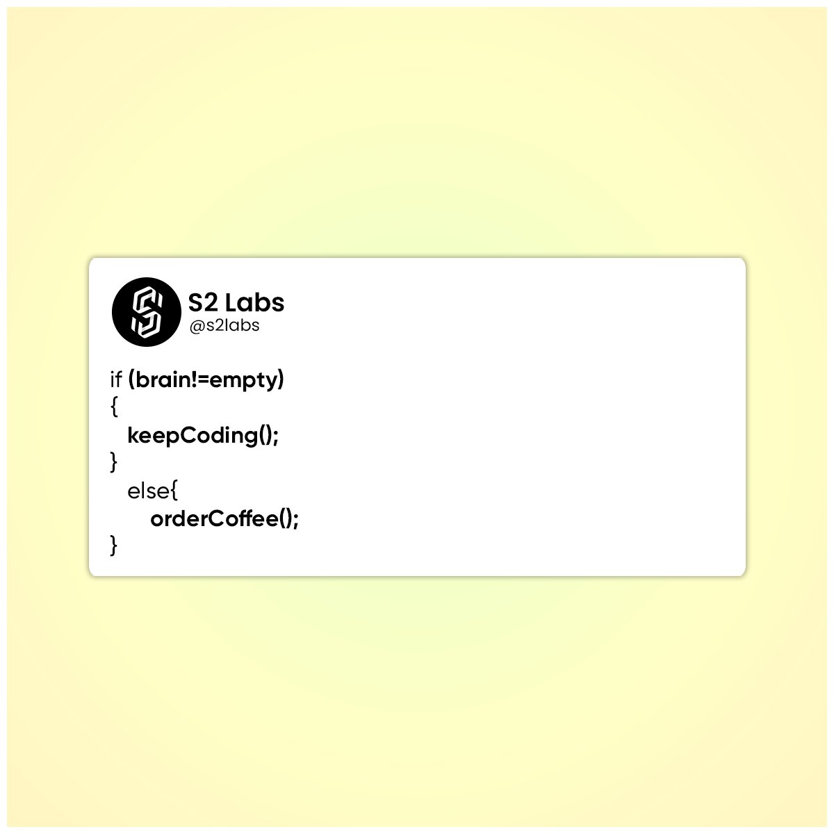 s2_labs's tweet photo. Coffee is the key to a successful code!
.
.
.
.
.
.
#trend #trending #salesforce #developer #salesforcedeveloper #s2labs #salesforce #salesforcememe #newyear #developer #development #saleforcedeveloper #blues #meme #dankmeme #salesforcememe #salesforceknowledge #memes #explore https://t.co/BPYsrCM0S3
