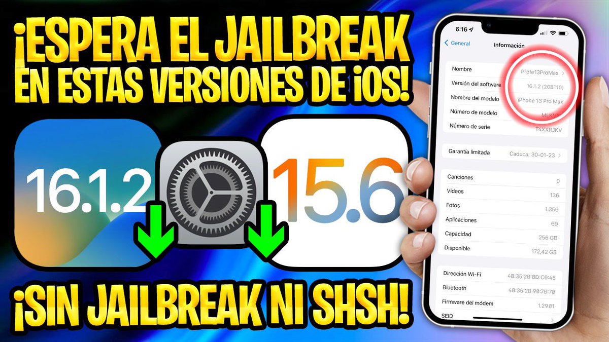 ProfeJuAntonio's tweet photo. ✅ TUTORIAL URGENTE PARA BAJAR A #iOS 16.1.2 o 15.6 SIN PERDER TUS DATOS PERSONALES 🔐

🎥 https://t.co/aaiFSO0iiX

📲 Método sin #Jailbreak y compatible con todos los dispositivos EXCEPTO los #A16 ⚠️

🗓 #Apple cerrará la puerta en cualquier momento y perderás tu oportunidad 🚨 https://t.co/LBLrcVk3Ul