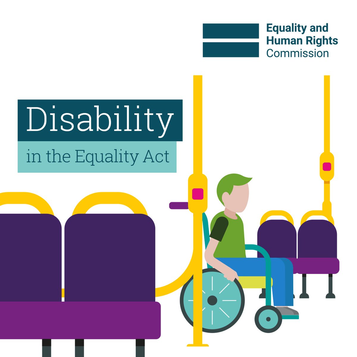 EHRC's tweet photo. It's illegal to discriminate against someone because of a protected characteristic. 

Disability is one of nine characteristics in the #EqualityAct. 

We've created a guide to disability discrimination. Discover more: https://t.co/ZkyKuwuSVb https://t.co/GeHiKW0xXV