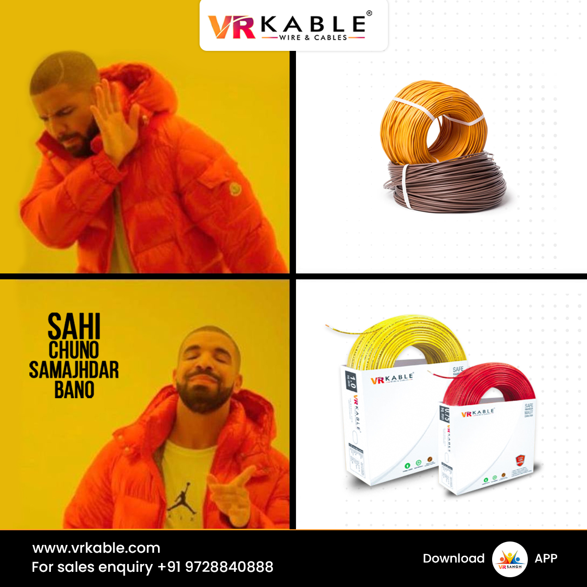 vrkable's tweet image. Sahi Chuno Samajhdar Bano

* 100% Electrolytic Copper
* More than 101% Conductivity
* Anti-Rodent, Anti-Termite

So don’t just ask for a wire, ask for VR Kable Wire!

#vrkable #ExtraSafeWire #wires #cables #housewire #safety #trending #trending #viral #explorepage #explore