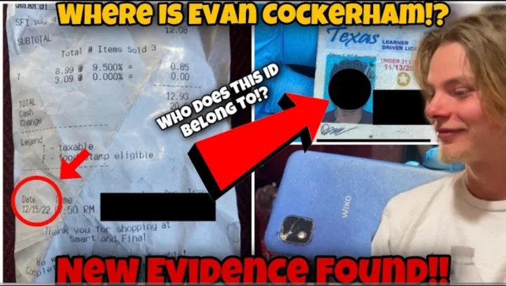 thelastshow's tweet photo. Watch "BREAKING! New Evidence FOUND In Evan Cockerham Case | Receipt From 12/15 And MYSTERIOUS ID Card !!!" on YouTube @CinemaShogun
#EvanCockerham
#missing #disappearance #LosAngeles #California #receipt #van #IDcard #FindEvanCockerham #FindEvan
https://t.co/1YCIBdPSwL https://t.co/gDn4n48MnY