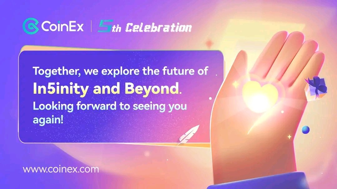 coinexindia's tweet photo. 🚀 CoinEx 5th Celebration
Together, we explore the future of In5inity and Beyond. Looking forward to seeing you again! 😍
#CoinEx #CoinExTurns5 #futurewithCoinEx #Giveaway https://t.co/1cWweor54R